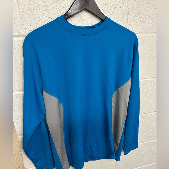 Large bcg athletic shirt, blue/gray,long sleeve academy ltd,100% polyester - Picture 1 of 3